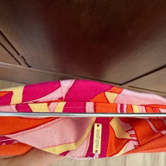 cult gaia Pink and Orange Swirl Maxi Skirt - Picture 3 of 3